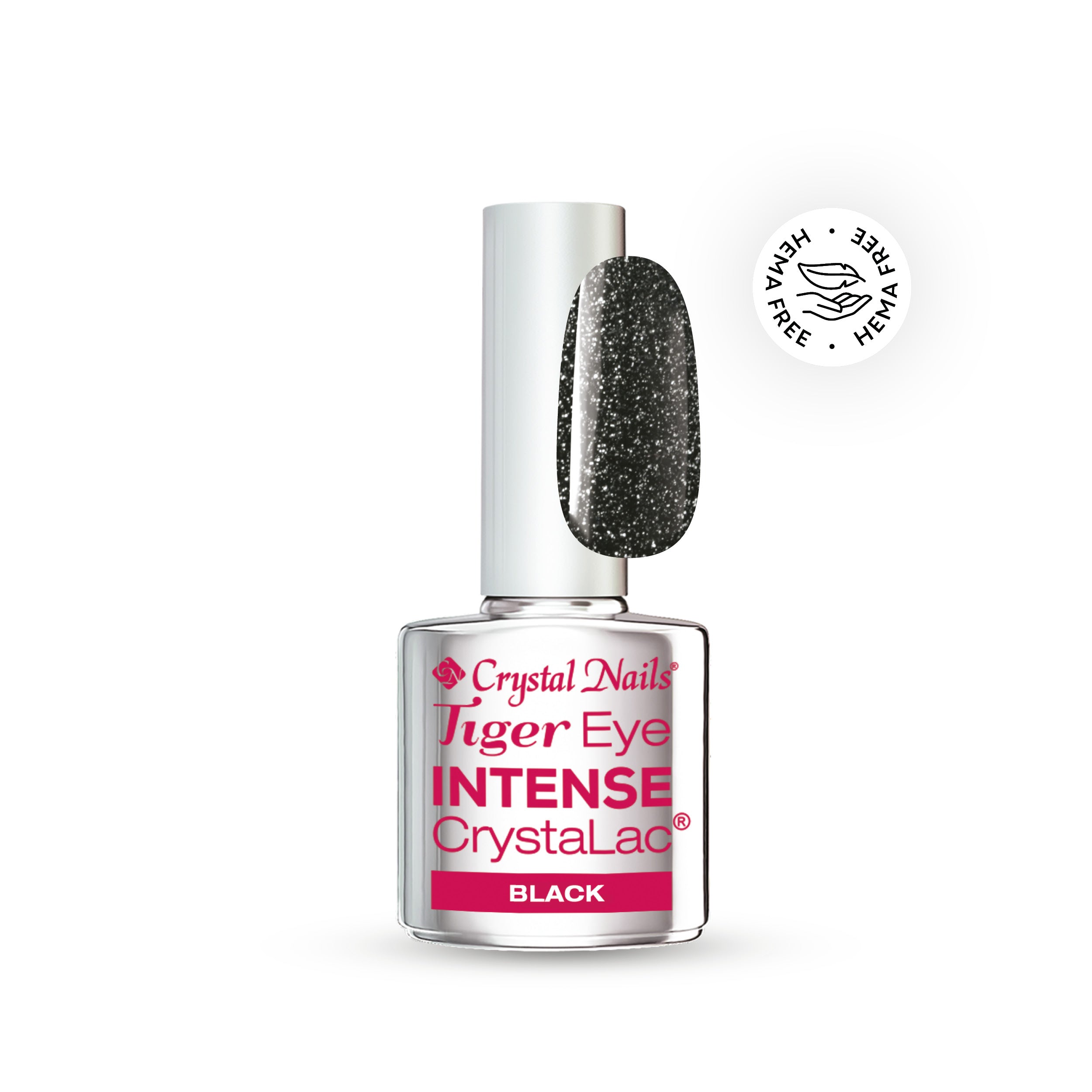 Tiger Eye Intense CrystaLac - Black - 4ml – Crystal Nails
