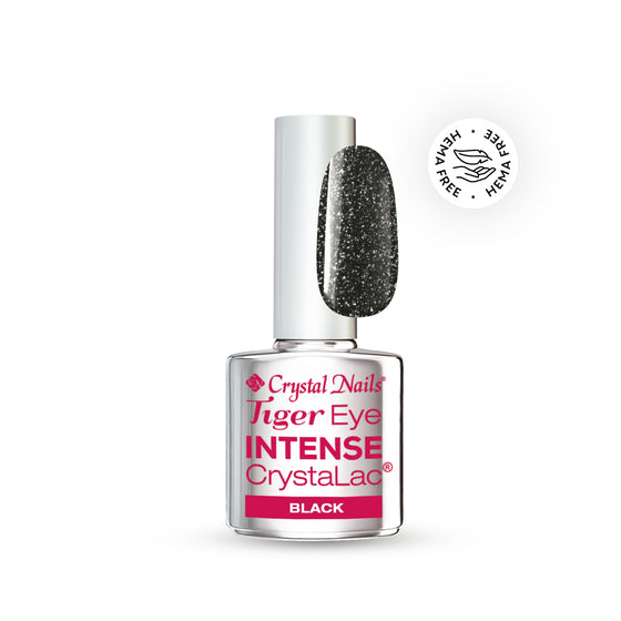 Tiger Eye Intense CrystaLac - Black - 4ml - Crystal Nails