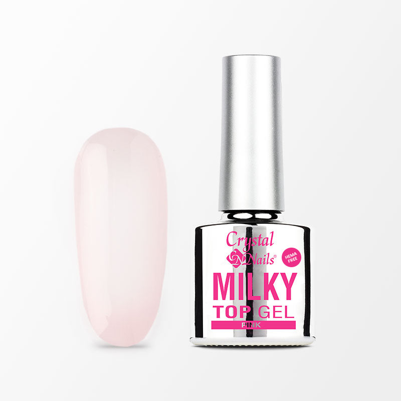 Top Gel Milky  - Pink - 4ml – Crystal Nails