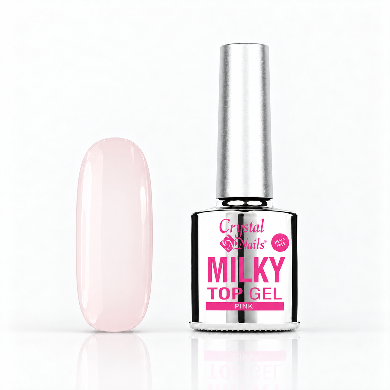 Top Gel Milky - Pink - 4ml - Crystal Nails