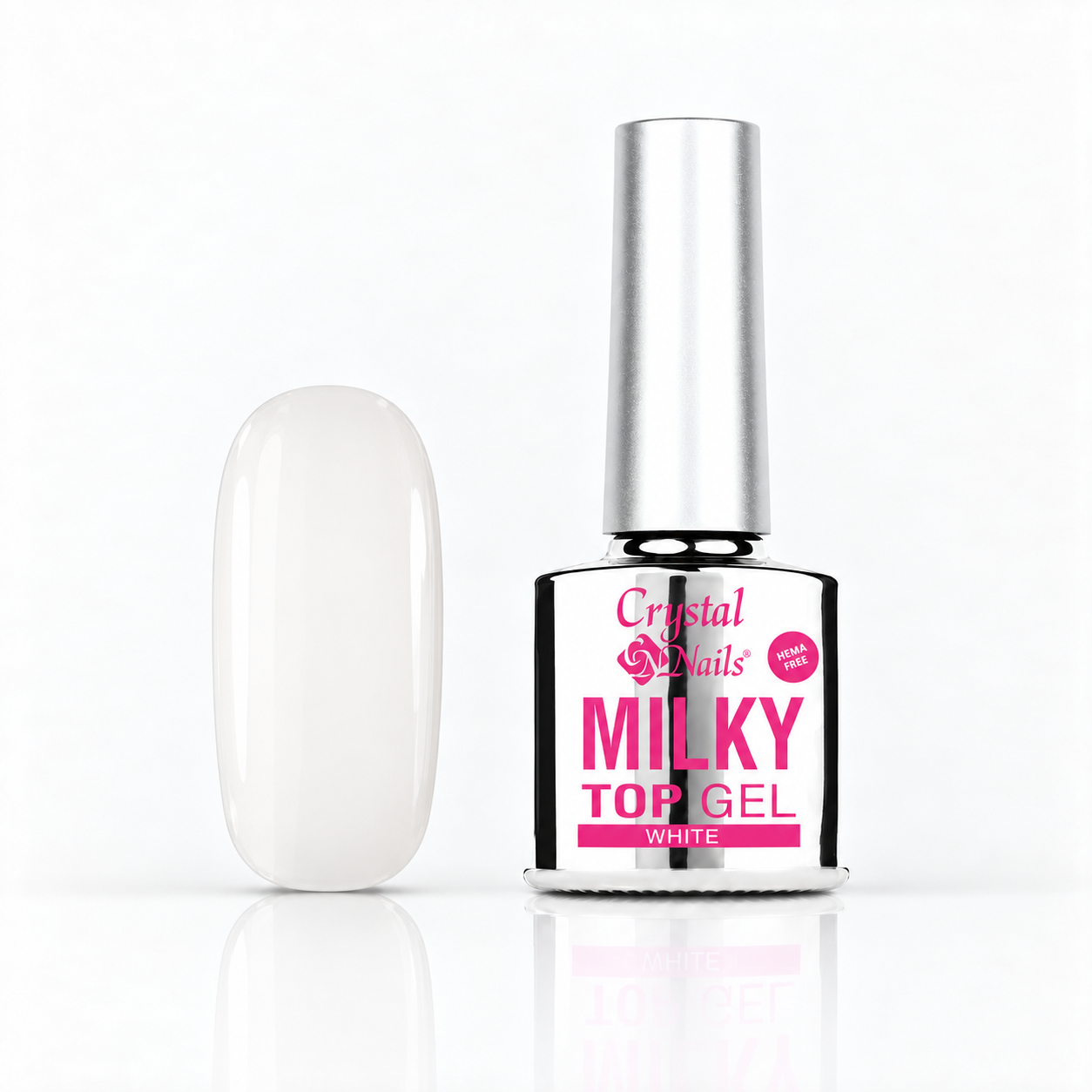 Top Gel Milky - White - 8ml - Crystal Nails